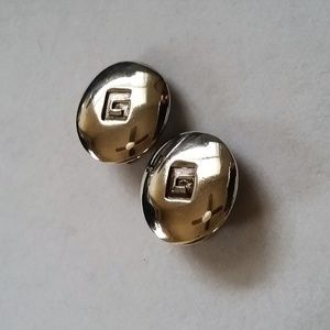 CLASSY!  VINTAGE GIVENCHY LARGE OVAL EARRINGS